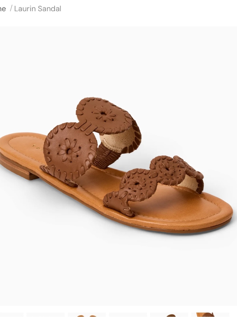 Jack Rogers Laurin Leather Sandals size 8.5 Brown
